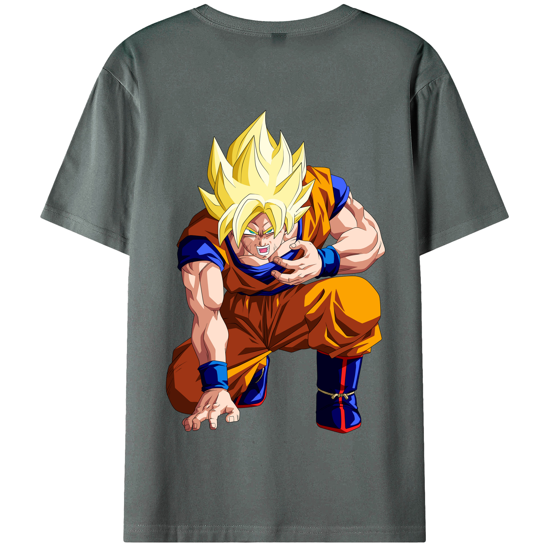 （画像用） ドラゴンボール 孫悟空（そん ごくう）Son Goku カカロット DRAGON BALL Kakarotto 綿100％半袖Tシャツ（背面プリント）
